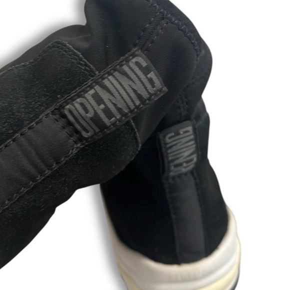 Opening Ceremony Black/White Suede Leather Anhabbel High Top Chunky Sneakers - Picture 2 of 16